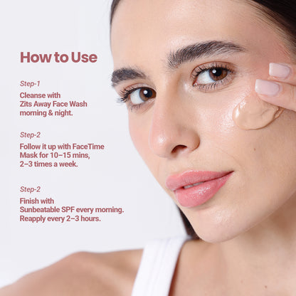 Acne Relief Trial Kit: 2% Salicylic Acid Face Wash, DeTan Mask, In-Vivo Test SPF50+