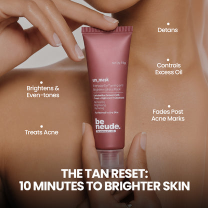 DeTan & Brightening Trial Kit : DeTan Face Wash, DeTan & Glow Mask, In-Vivo Tested SPF50+