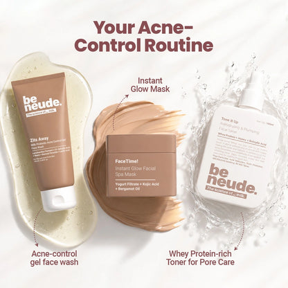 Zits Away Acne Control Gel Face Wash with 2% Salicylic Acid, Neem & Benzoyl Peroxide
