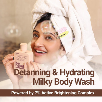 All Wet Daily Body Wash for Deep Cleansing & Detanning | Milk, Lactic Acid, Vitamin C