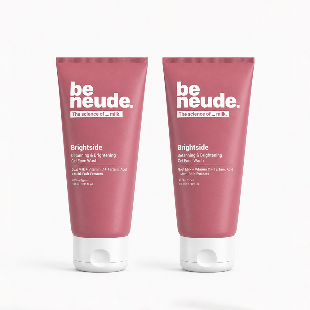 Brightside - Skin Brightening and Detanning Gel Face Wash with Goat Milk, Vitamin C & Tartaric Acid