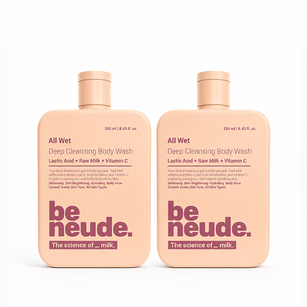 All Wet Daily Body Wash for Deep Cleansing & Detanning | Milk, Lactic Acid, Vitamin C