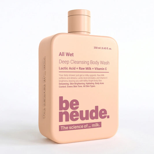 All Wet Daily Body Wash for Deep Cleansing & Detanning | Milk, Lactic Acid, Vitamin C