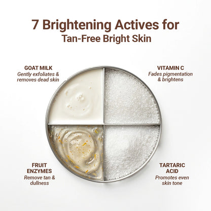 Brightside - Skin Brightening and Detanning Gel Face Wash with Goat Milk, Vitamin C & Tartaric Acid