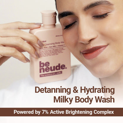All Wet Daily Body Wash for Deep Cleansing & Detanning | Milk, Lactic Acid, Vitamin C