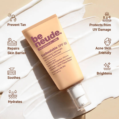 In-Vivo Tested Sunbeatable SPF50+ Ultra Lightweight, Gel Crème Sunscreen