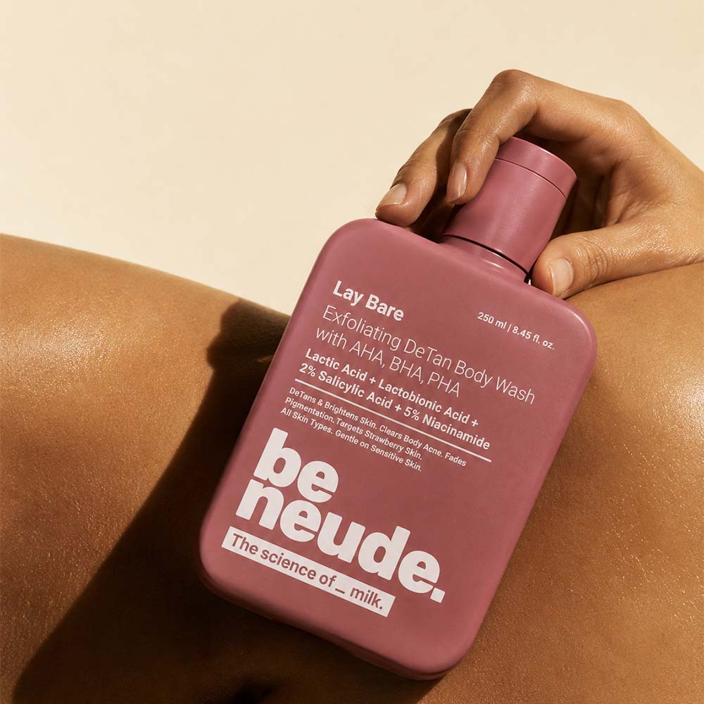 Lay Bare Exfoliating Milk DeTan Body Wash with AHA, BHA & PHA