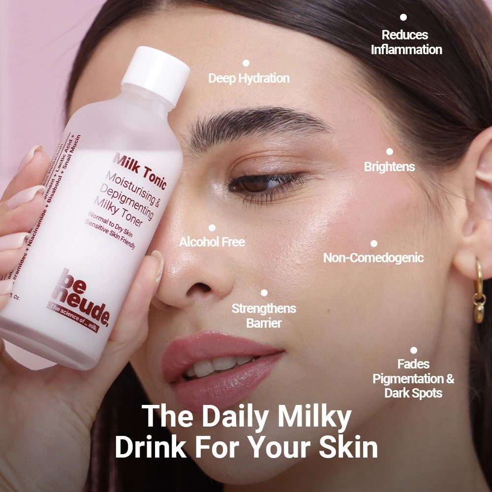 Milk Tonic: Depigmenting & Hydrating Milky Toner with 10% Actives, Camel Milk, Ceramides, Snail Mucin