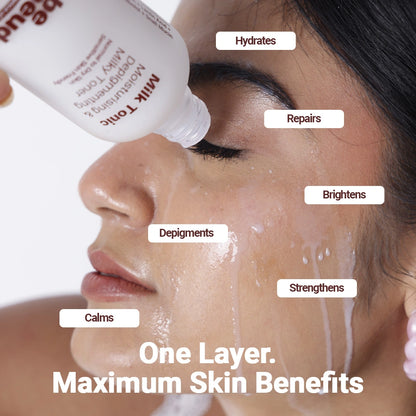 Milk Tonic: Depigmenting & Hydrating Milky Toner with 10% Actives, Camel Milk, Ceramides, Snail Mucin