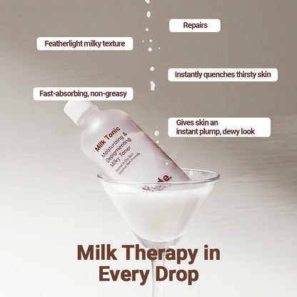 Milk Tonic: Depigmenting & Hydrating Milky Toner with 10% Actives, Camel Milk, Ceramides, Snail Mucin