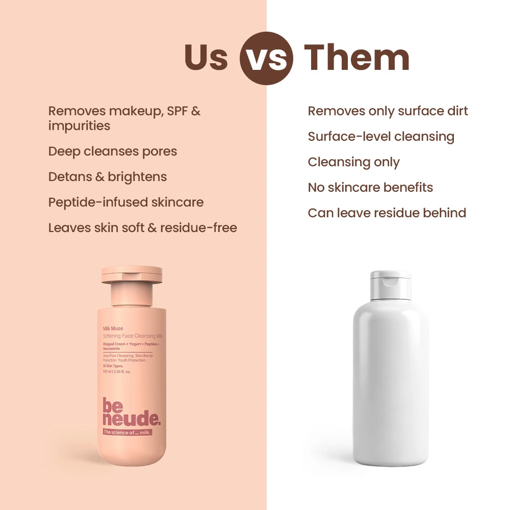 Be Neude Cleansing Milk Product Comparison Image