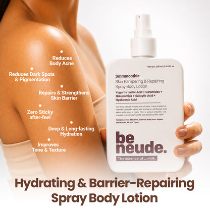 Smmmoothie Moisturizing Body Lotion Spray for Even-toned Dewy Hydration