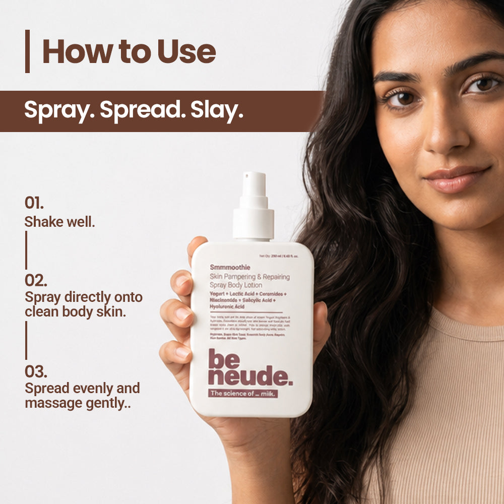 Smmmoothie Moisturizing Body Lotion Spray for Even-toned Dewy Hydration