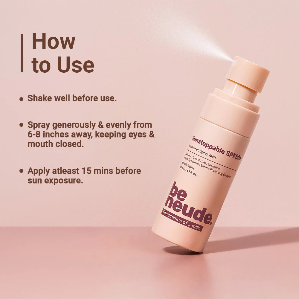 Sunstoppable Spray Mist Sunscreen In-Vivo Tested SPF 50+