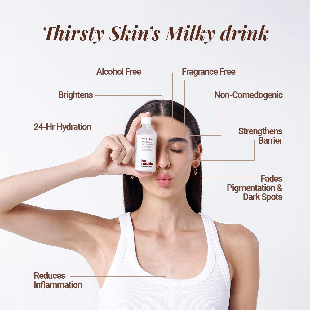Milk Tonic: Depigmenting & Hydrating Milky Toner with 10% Actives, Camel Milk, Ceramides, Snail Mucin