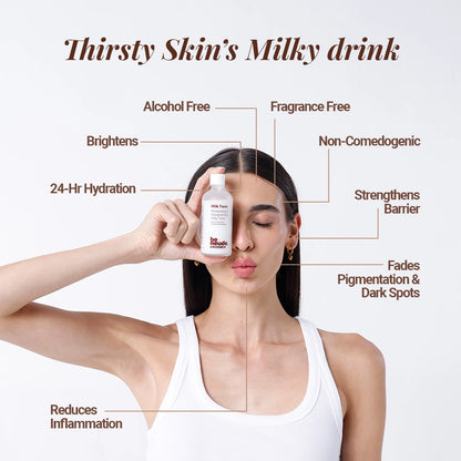 Milk Tonic: Depigmenting & Hydrating Milky Toner with 10% Actives, Camel Milk, Ceramides, Snail Mucin