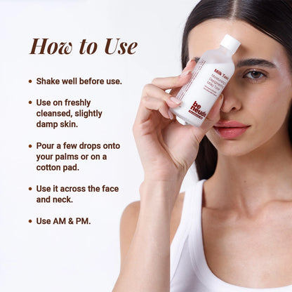 Milk Tonic: Depigmenting & Hydrating Milky Toner with 10% Actives, Camel Milk, Ceramides, Snail Mucin