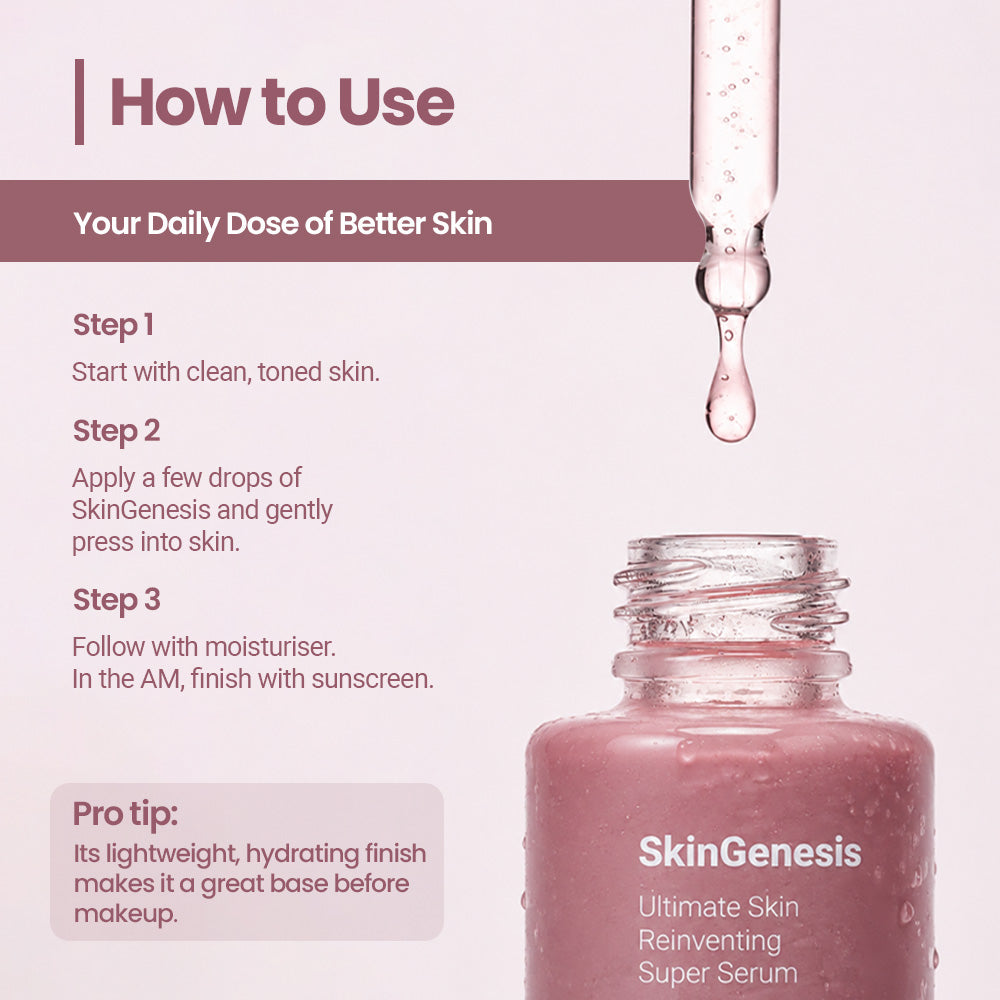SkinGenesis Super Serum with Niacinamide+Lactic Acid+Hyaluronic Acid