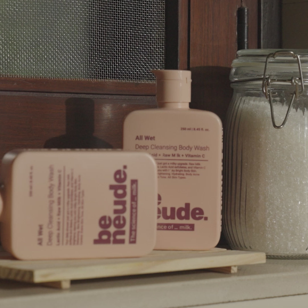 All Wet Daily Body Wash for Deep Cleansing & Detanning | Milk, Lactic Acid, Vitamin C